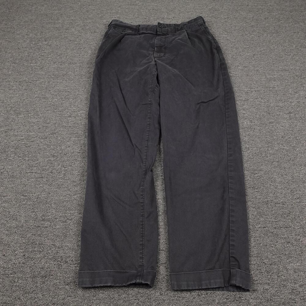 Alex Mill Pants Mens 29x27 Gray Pleated Chino Relaxed Fit Cuffed Cotton Casual